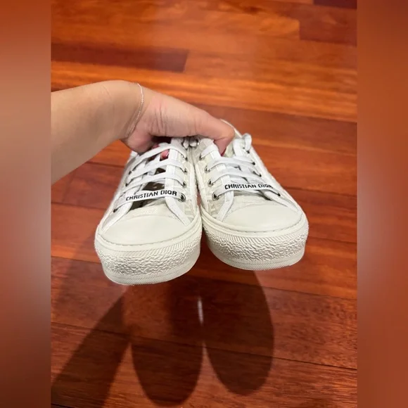 Christian Dior Walk’N’Dior Macrame Ivory Embroidery Sneaker Sz. 36 - Picture 7 of 11
